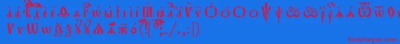 Orthodox.TtUcs8Р Р°Р·СЂСЏРґРѕС‡РЅС‹Р№ Font – Red Fonts on Blue Background